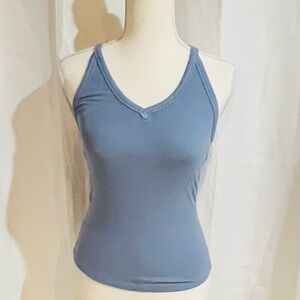 Dusty Blue Fitted Tank
